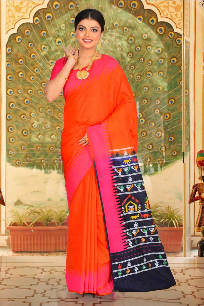 Semi Gicha Tussar Silk Saree (adi80859)