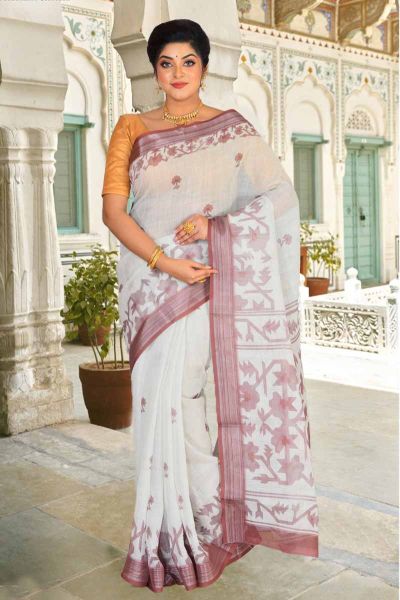 Linen cotton sarees on sale price