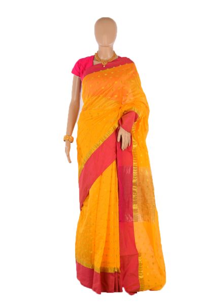 Akhilam Handloom Sarees : Buy Akhilam Womens Silk Blend Pink Woven Design  Designer Saree with Unstitched Online | Nykaa Fashion