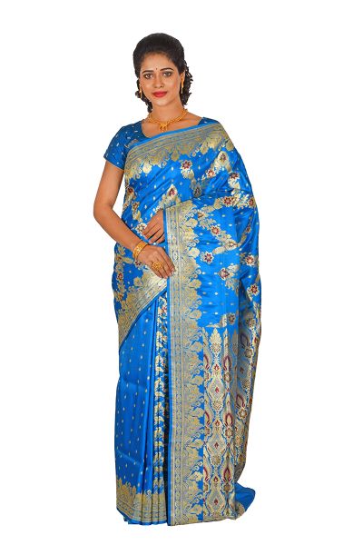 Designer Minakari Banarasi Silk Saree (adi61396)