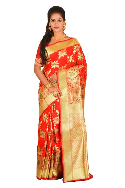 Designer Minakari Banarasi Silk Saree (adi62220)