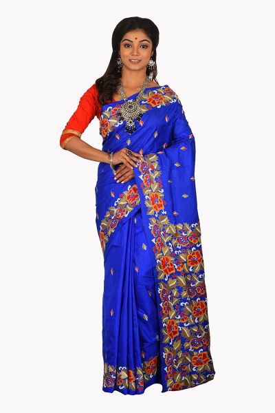Pure Kantha Stitch Saree (adi63628)