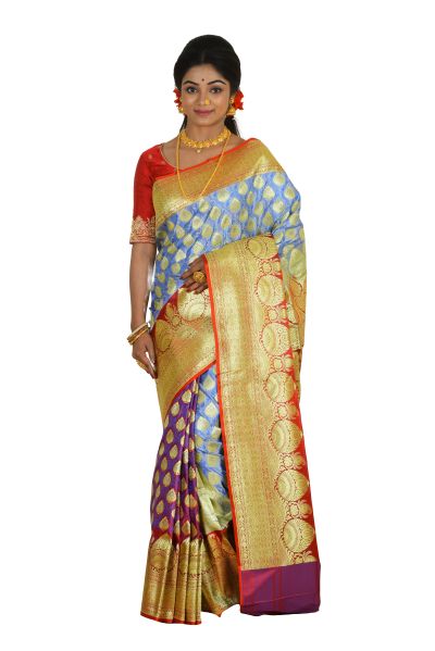 Designer Pashmina Banarasi Silk Saree (adi64050)