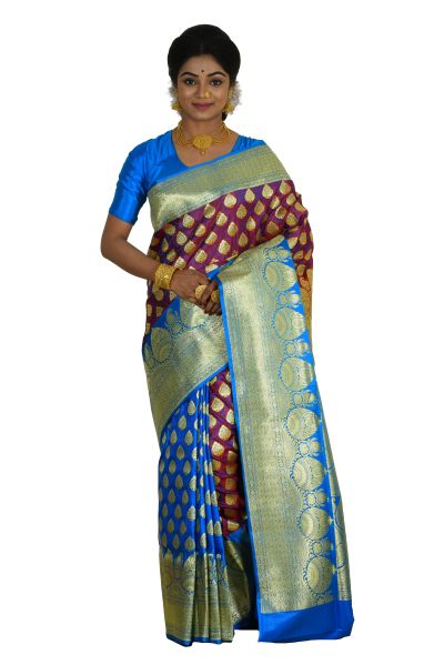 Designer Pashmina Banarasi Silk Saree (adi64075)