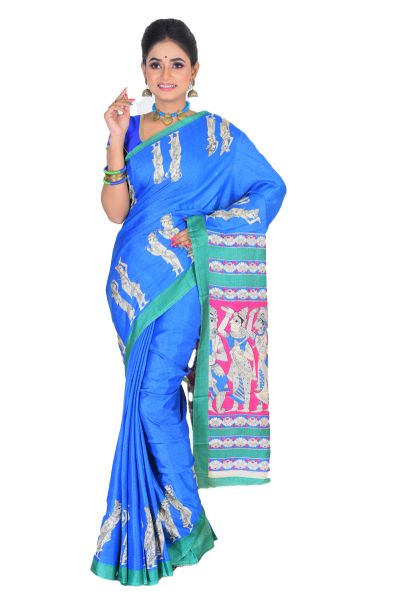 Art Bhagalpuri Gicha Silk Saree (adi71732)