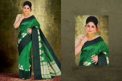 Single Katan Banarasi Silk Saree (adi74515)