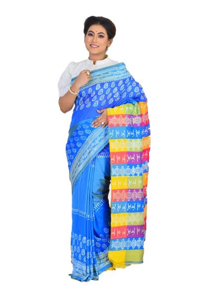Printed Pure Silk Saree (adi75450)