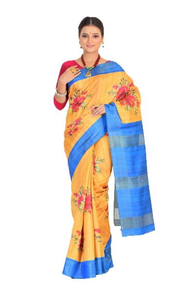 Bhagalpuri Printed Gicha Silk Saree (adi75630)