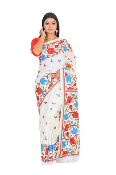 Pure Kantha Stitch Saree (adi75987)