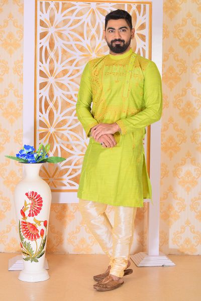Raw Silk Punjabi Set (adi77262)