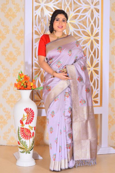 Semi Katan Silk Saree (adi77366)