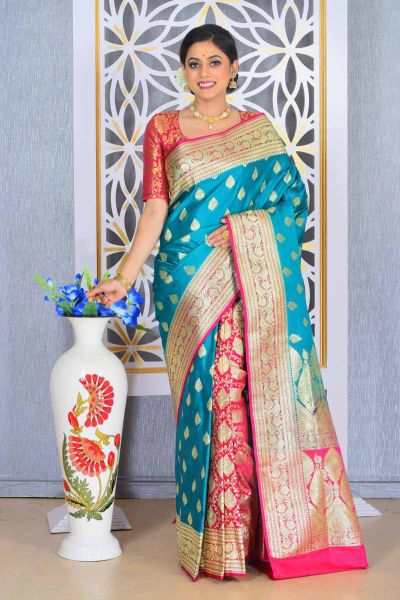 Designer Banarasi Silk Saree (adi77866)