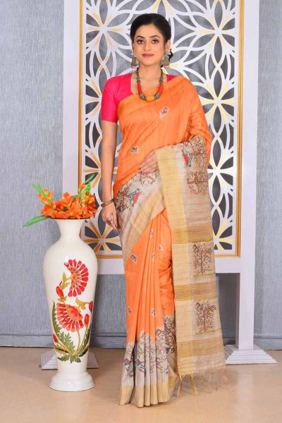 Bhagalpuri Printed Gicha Silk Saree (adi78042)