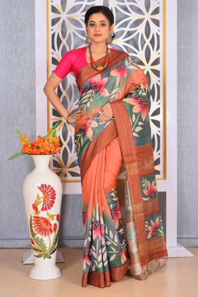 Bhagalpuri Printed Gicha Silk Saree (adi78048)