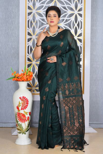 Linen Silk Saree (adi78329)