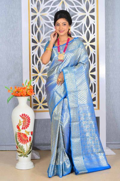 Brocade Kanjivaram Silk Saree (adi78395)