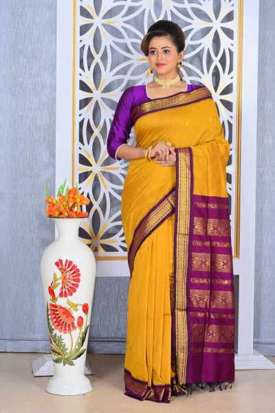 Semi Gadwal Cotton saree (adi78668)