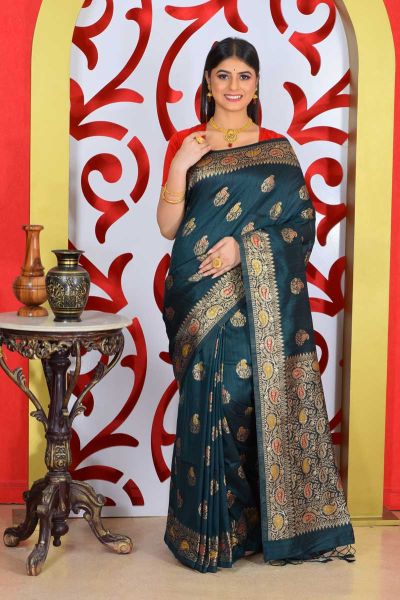 Semi Tussar Silk Saree (adi79211)