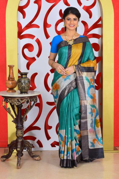 Gicha Tussar Printed Silk Saree (adi79258)