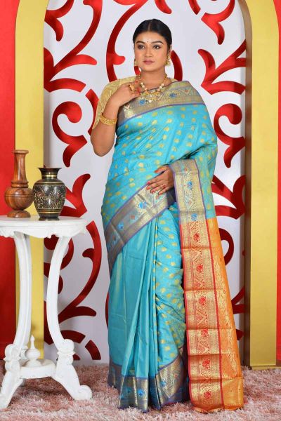 Semi Kanjivaram Silk Saree (adi79922)