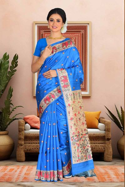 Bhagalpuri Gicha Silk Saree (adi81367)