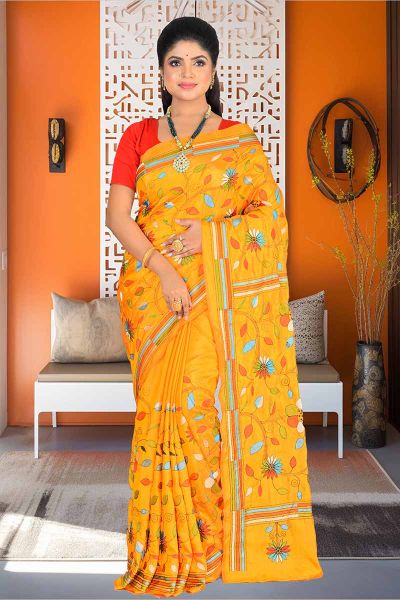 Kantha Stitch Saree (adi81490)