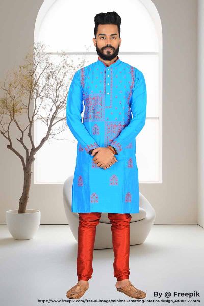 Raw Silk Punjabi Set (adi81591)