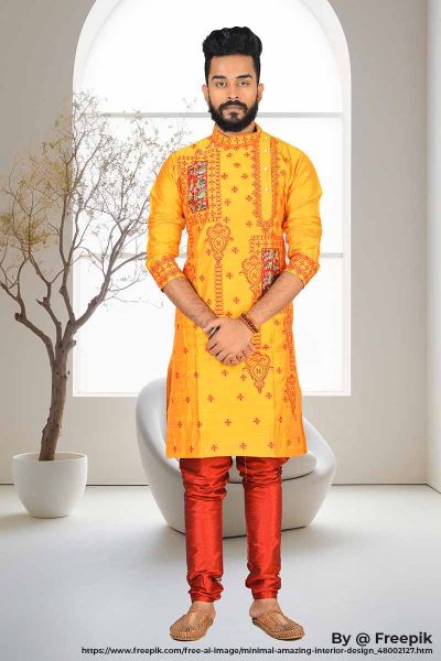 Raw Silk Punjabi Set (adi81600)