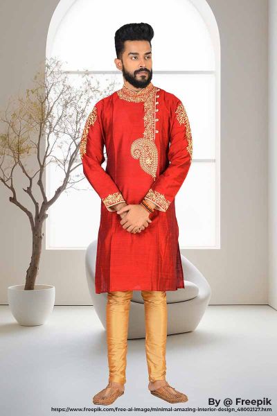 Raw Silk Punjabi Set (adi81601)