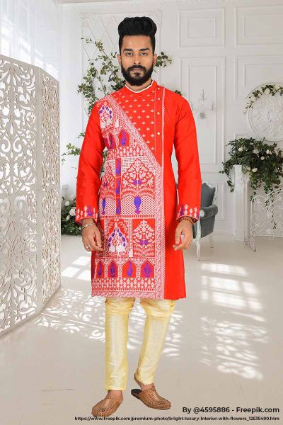 Raw Silk Punjabi Set (adi81614)