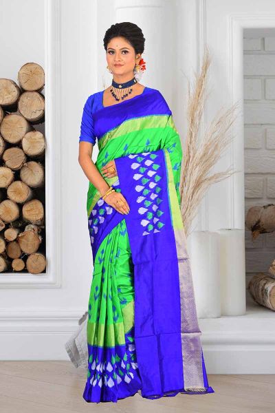 Pure Ikkat silk Saree (adi83851)