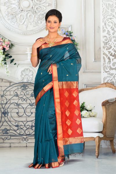 Maheshwari Cotton Saree (adi84128)