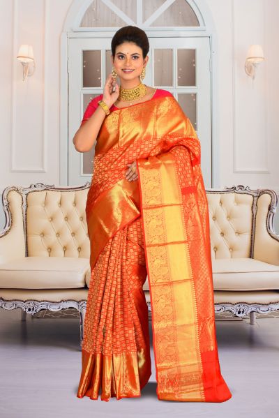 Pure Brocade Kanjivaram Silk Saree (adi84232)