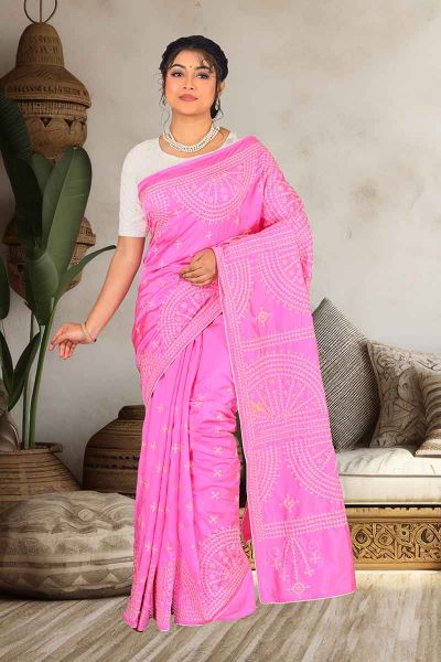 Gujrati Stitch Saree (adi84479)