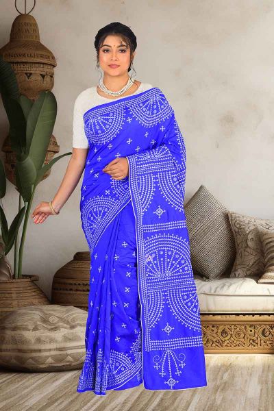 Gujrati Stitch Saree (adi84480)