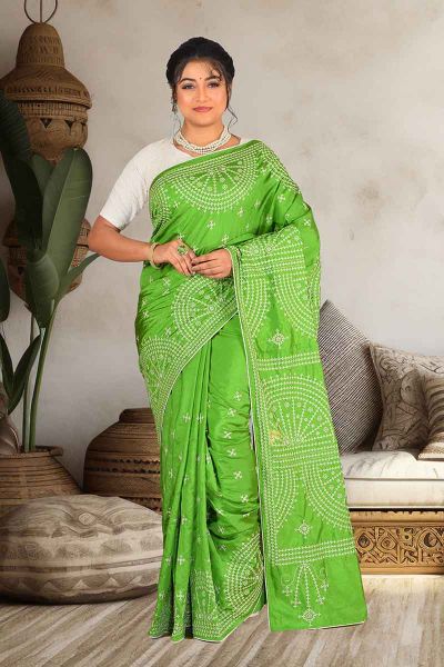 Gujrati Stitch Saree (adi84483)