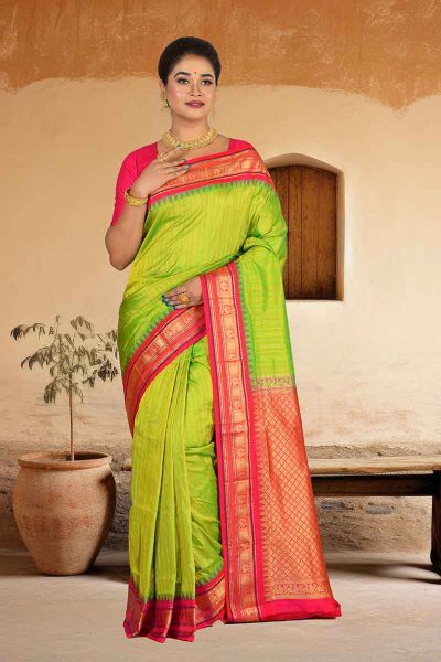 Pure Paithani Silk Saree (adi84540)