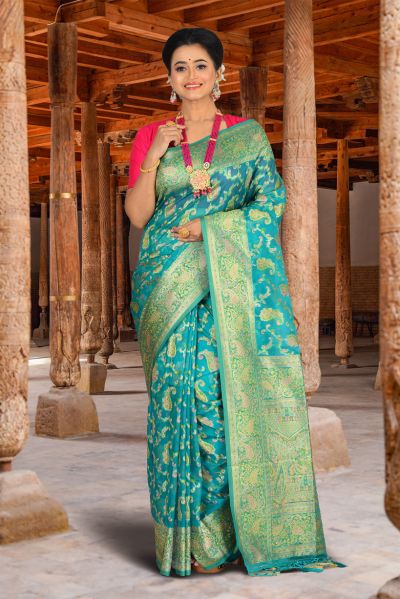 Organza Silk Saree (adi84640)