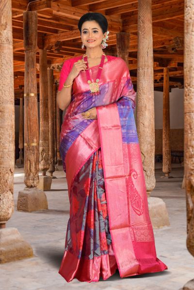 Mushroom Silk Saree (adi84644)