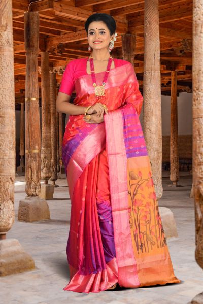 Mushroom Silk Saree (adi84647)