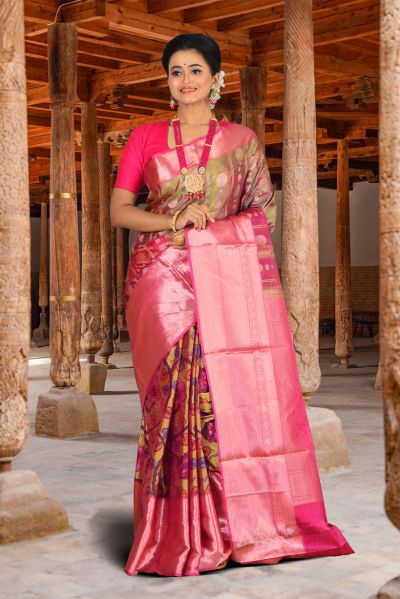 Mushroom Silk Saree (adi84650)