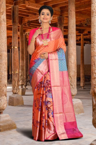 Mushroom Silk Saree (adi84651)