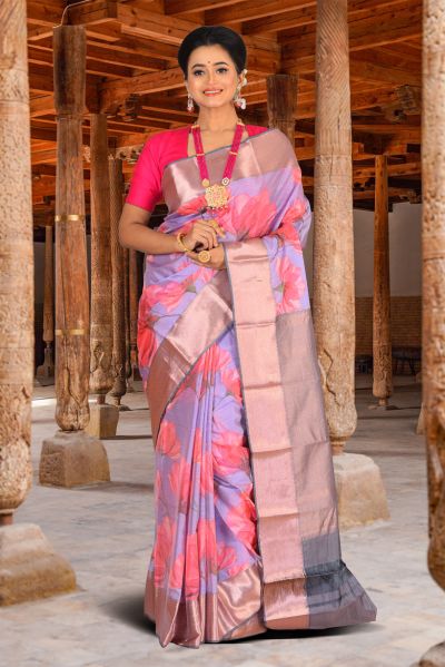 Mushroom Silk Saree (adi84656)