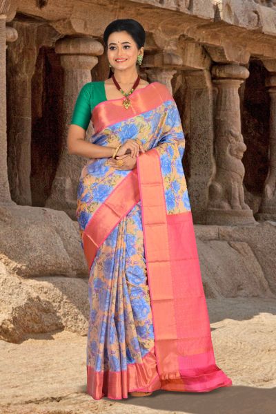 Mushroom Silk Saree (adi84674)