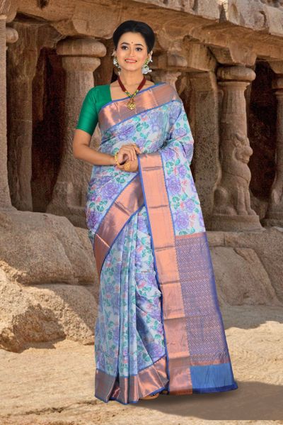 Mushroom Silk Saree (adi84676)