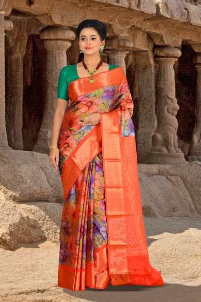 Mushroom Silk Saree (adi84681)