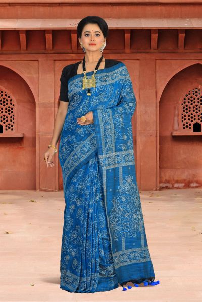 Printed Handloom Cotton Saree (adi84699)