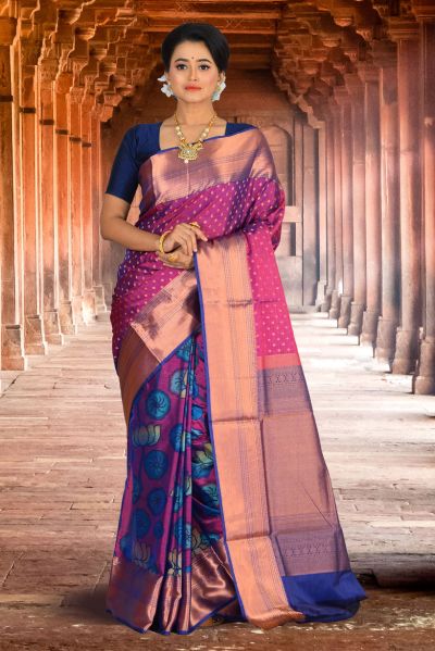 Mushroom Silk Saree (adi84728)