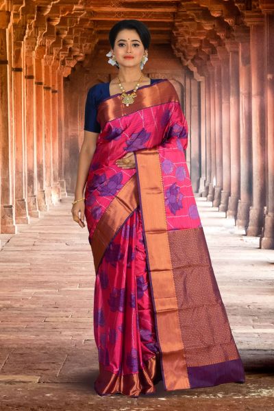 Mushroom Silk Saree (adi84731)