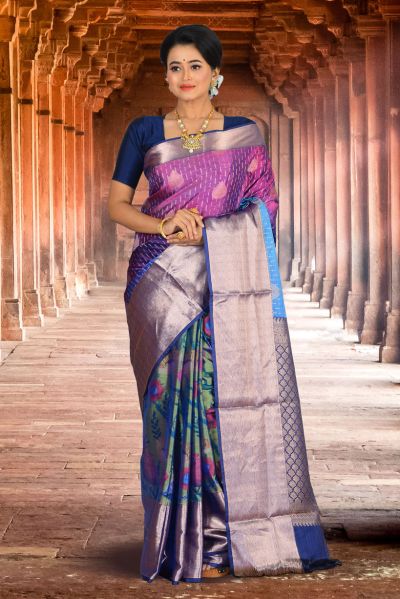 Mushroom Silk Saree (adi84732)